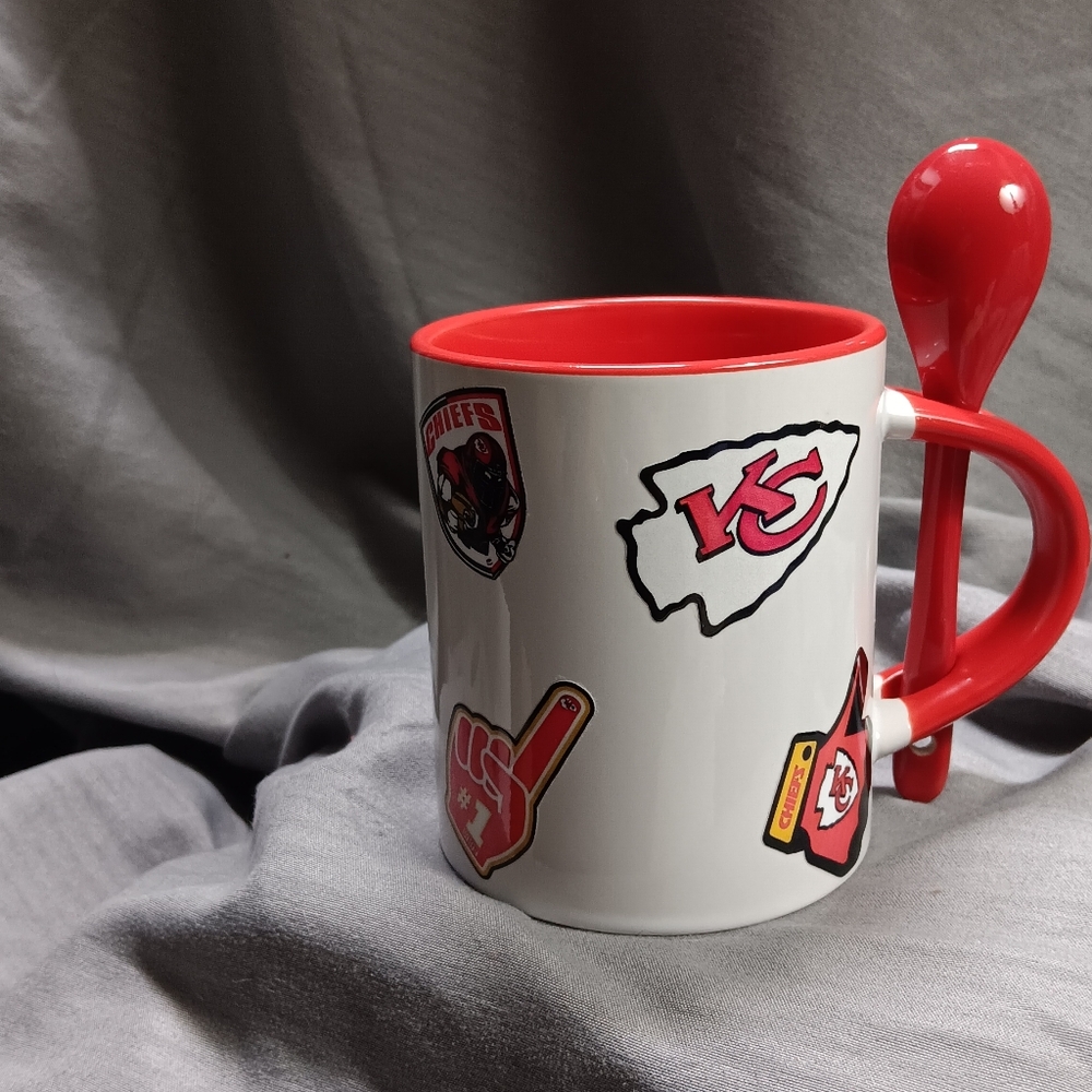 KC Chiefs Mug With Spoon